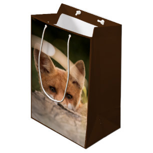 Sac Cadeau Moyen Photo de Cute Little Orange Fox