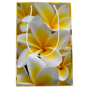 Sac Cadeau Moyen Photo de fleur de Plumeria de Frangipani