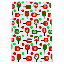 Pickleball de Noël Rouge Green Paddles Balls X Mas