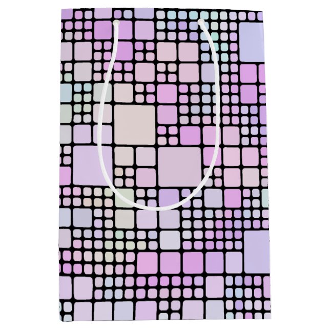 Sac Cadeau Moyen pièces de pixel pastel : (Devant)