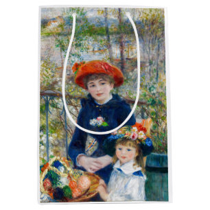 Sac Cadeau Moyen Pierre-Auguste Renoir - Deux sœurs sur la terrasse
