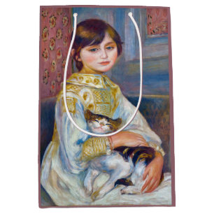 Sac Cadeau Moyen Pierre-Auguste Renoir - Enfant avec chat
