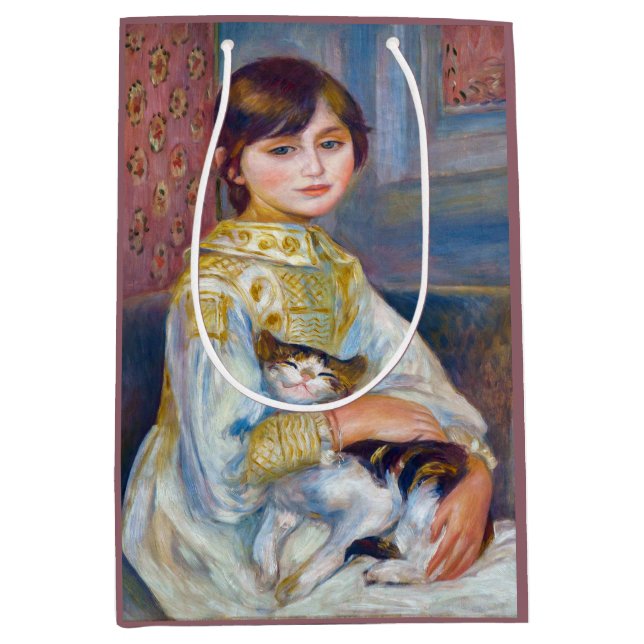 Sac Cadeau Moyen Pierre-Auguste Renoir - Enfant avec chat (Devant)