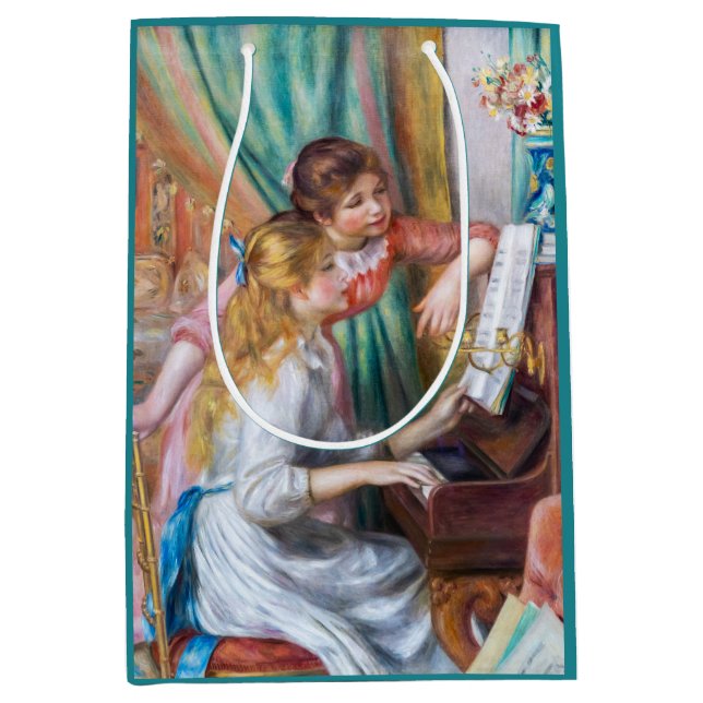 Sac Cadeau Moyen Pierre Auguste Renoir - Jeunes filles au piano (Devant)