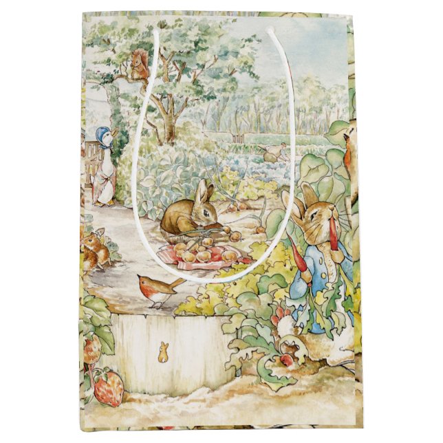 Sac Cadeau Moyen Pierre le lapin (Devant)