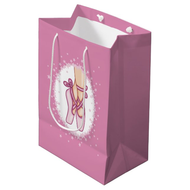 Sac Cadeau Moyen Pink ballerina shoes (Devant Angle)