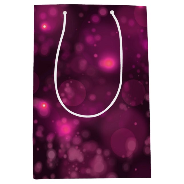 Sac Cadeau Moyen Pink Bokeh (Devant)