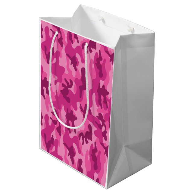Sac Cadeau Moyen Pink Camo Adventure Power Son Amusement (Dos Angle)