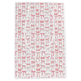 Sac Cadeau Moyen Pink Coquette Bows Wrapping Paper