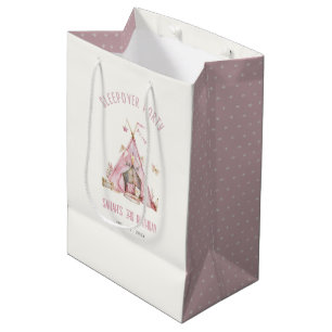 Sac Cadeau Moyen Pink Girls Tent Slepover Stwood Anniversaire Fête