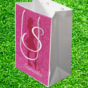SAC CADEAU MOYEN PINK LADYS PAILLETES
