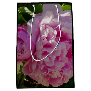 Sac Cadeau Moyen Pink Peony photo cottage ferme jardin fleuri