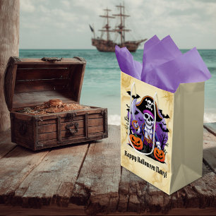 Sac Cadeau Moyen Pirate squelette effrayant Halloween