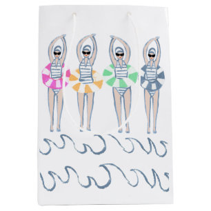 Sac Cadeau Moyen Piscine Artistique vintage Piscine Anneau