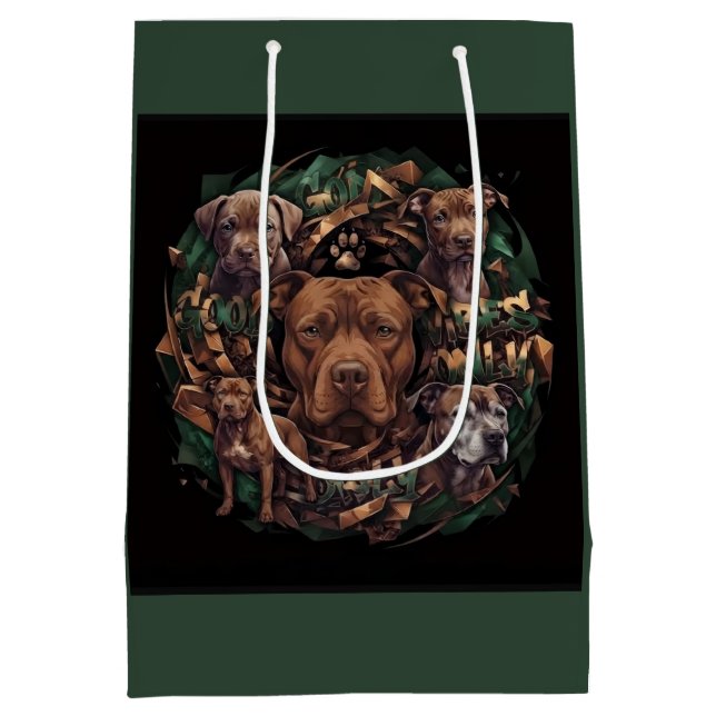 Sac Cadeau Moyen Pitbull (Dos)