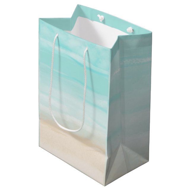 Sac Cadeau Moyen Plage Abstraite moderne (Devant Angle)