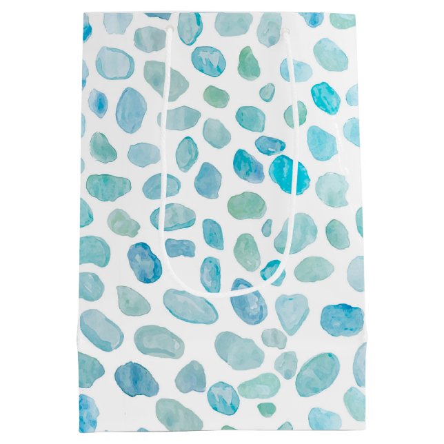 Sac Cadeau Moyen Plage côtière de Sea Glass (Dos)