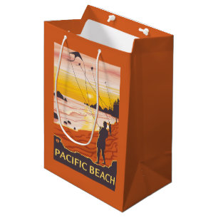 Sac Cadeau Moyen Plage et cerfs-volants - plage Pacifique,