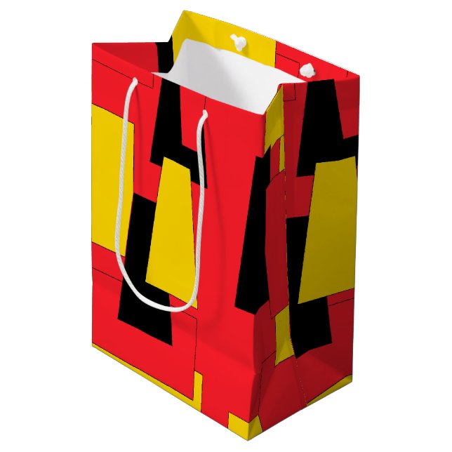 Sac Cadeau Moyen Plaisir géométrique (Devant Angle)