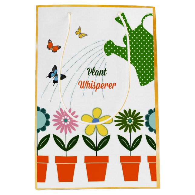 Sac Cadeau Moyen Plante Whisperer - Comment votre jardin grandit-il (Devant)