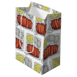 Sac Cadeau Moyen Plate de cuisine hawaïenne Déjeuner Riz Macaroni S