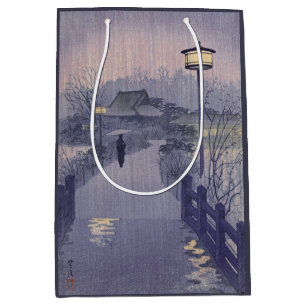 Sac Cadeau Moyen Pluie au crépuscule sur le chemin de Shinobazu au