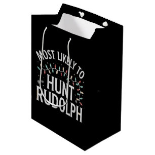 Sac Cadeau Moyen Plus susceptible de chasser Rudolph Noël assorti