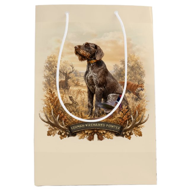 Sac Cadeau Moyen Pointer allemand à poil dur (Devant)