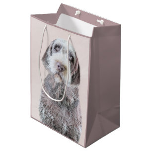 Sac Cadeau Moyen Pointing à poils durs Peinture Griffon - Art Chien