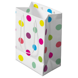 Sac Cadeau Moyen Points Colorés 