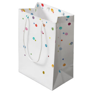 Sac Cadeau Moyen Points heureux de confettis