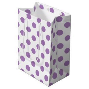 Sac Cadeau Moyen Pois de lavande sur blanc