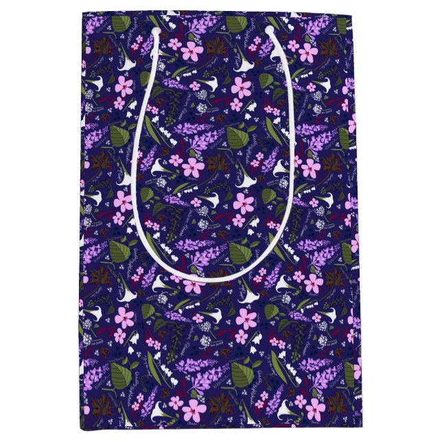 Sac Cadeau Moyen Poison Garden | Toutes les fleurs (Devant)
