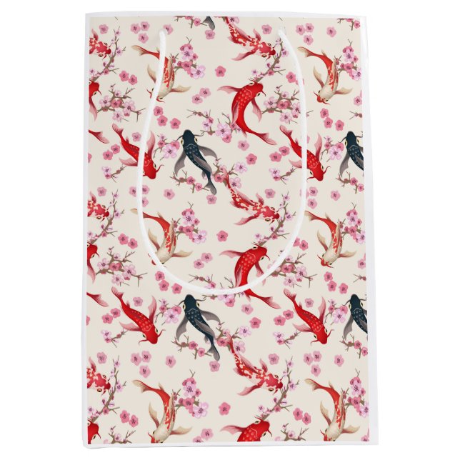 Sac Cadeau Moyen Poisson Koï (Devant)