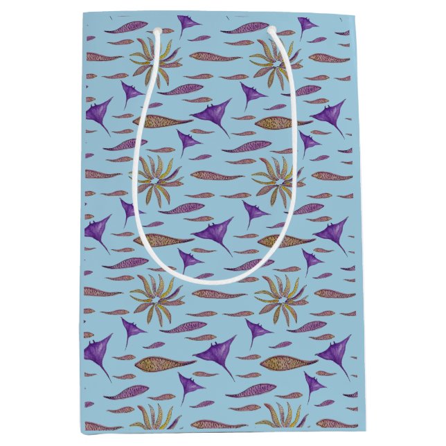Sac Cadeau Moyen Poissons et rayons (Devant)
