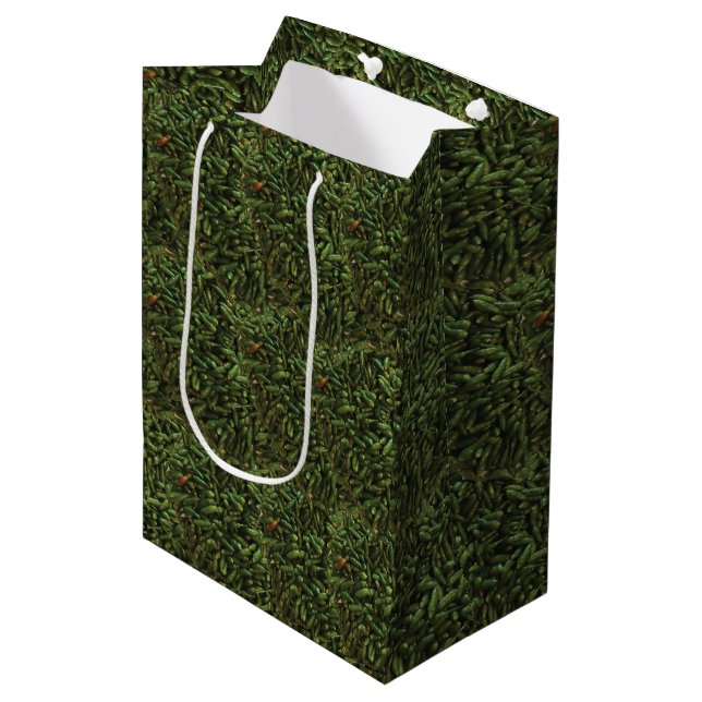 Sac Cadeau Moyen Poivron chili vert (Devant Angle)