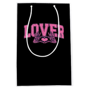 Sac Cadeau Moyen Police Avec Squelette Mains Classique