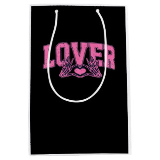 Sac Cadeau Moyen Police Avec Squelette Mains Classique