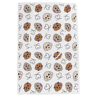 Sac Cadeau Moyen Poodle Puppy Love