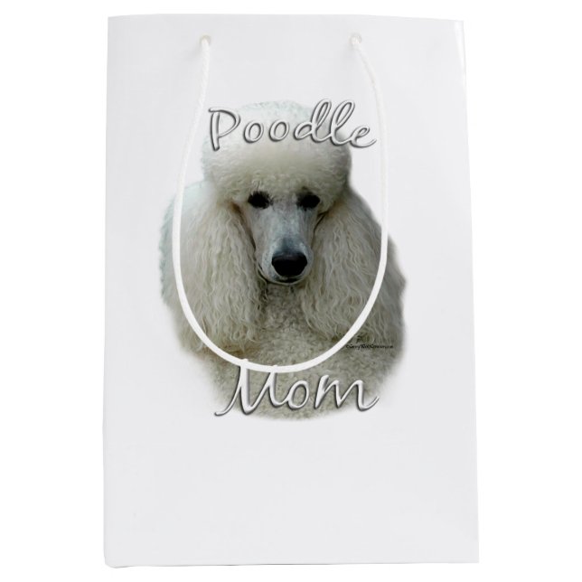Sac Cadeau Moyen Poodle (wht) Maman 2 (Devant)
