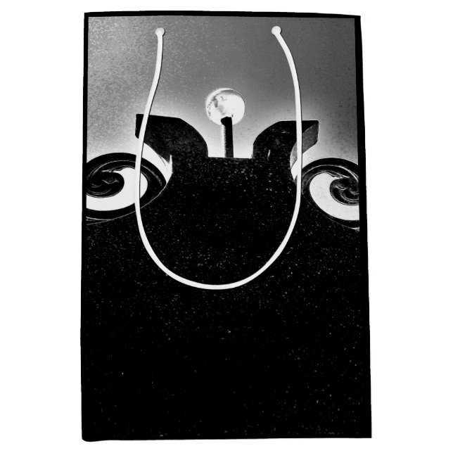 Sac Cadeau Moyen Porte noire (Devant)