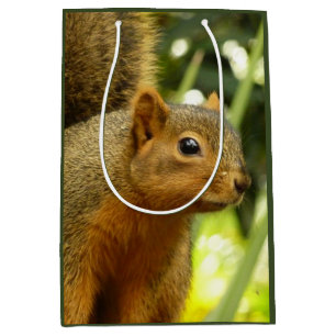 Sac Cadeau Moyen Portrait d'un écureuil Photographie d'animal de na