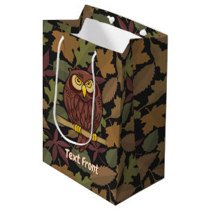 Sac cadeau moyen pour le dessin de hibou