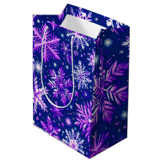 Sac cadeau moyen pour les lacs de neige rose