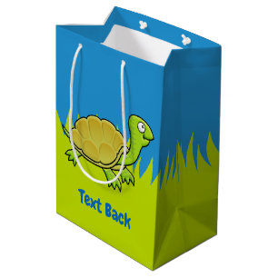 Sac cadeau moyen pour tortue cartonnée