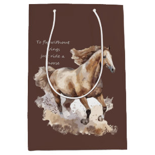 Sac Cadeau Moyen Pour voler sans ailes Il suffit de faire un cheval