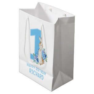Sac Cadeau Moyen Premier anniversaire de Peter Rabbit Baby