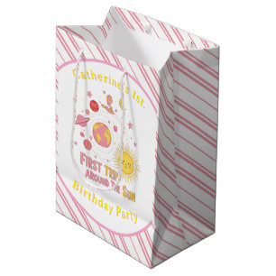 Sac Cadeau Moyen Premier Voyage Autour De La Sun Girl 1st. Fête d'a