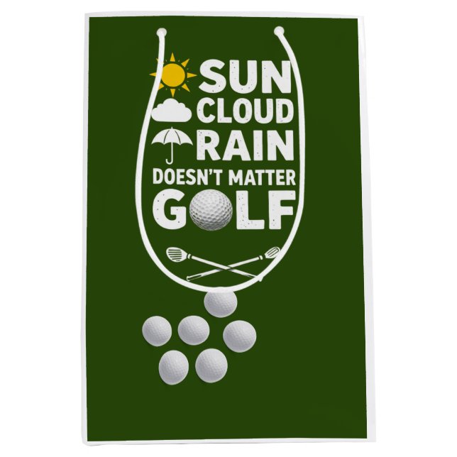 Sac Cadeau Moyen Prévisions de golf pour golfeur (Devant)
