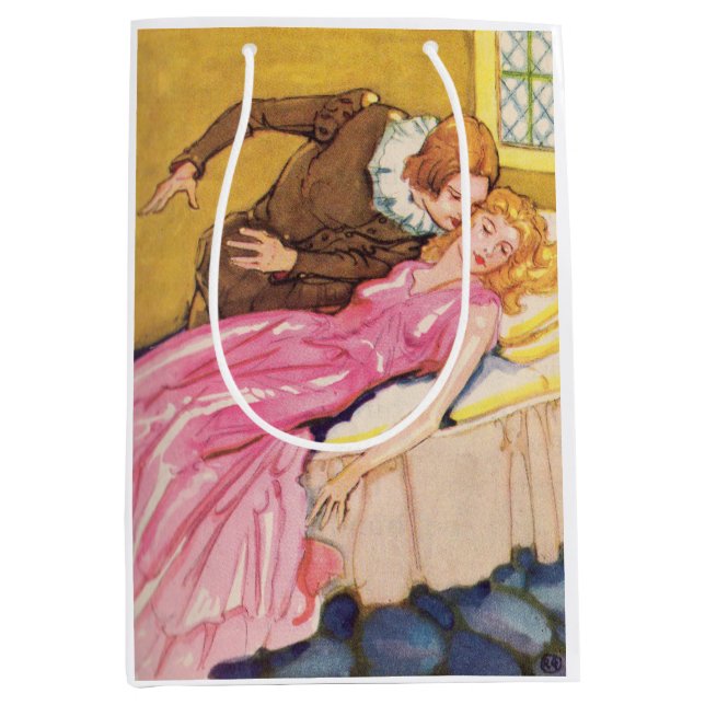 Sac Cadeau Moyen Prince Charming baiser Beauté dormante (Devant)